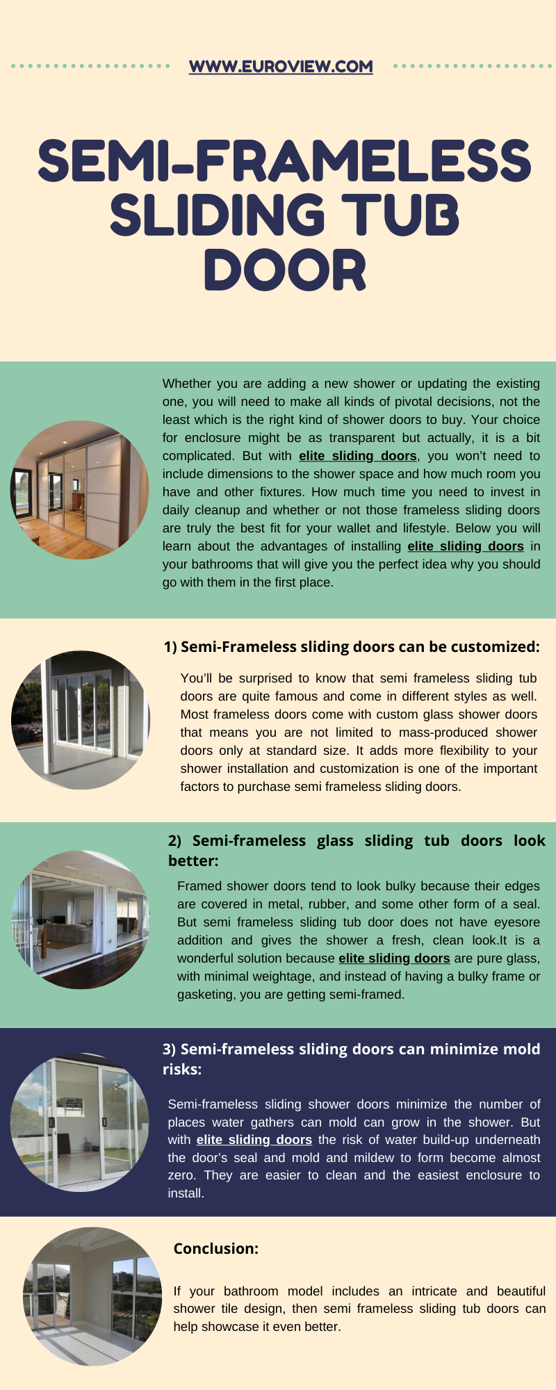 elite semi frameless sliding doors - Home